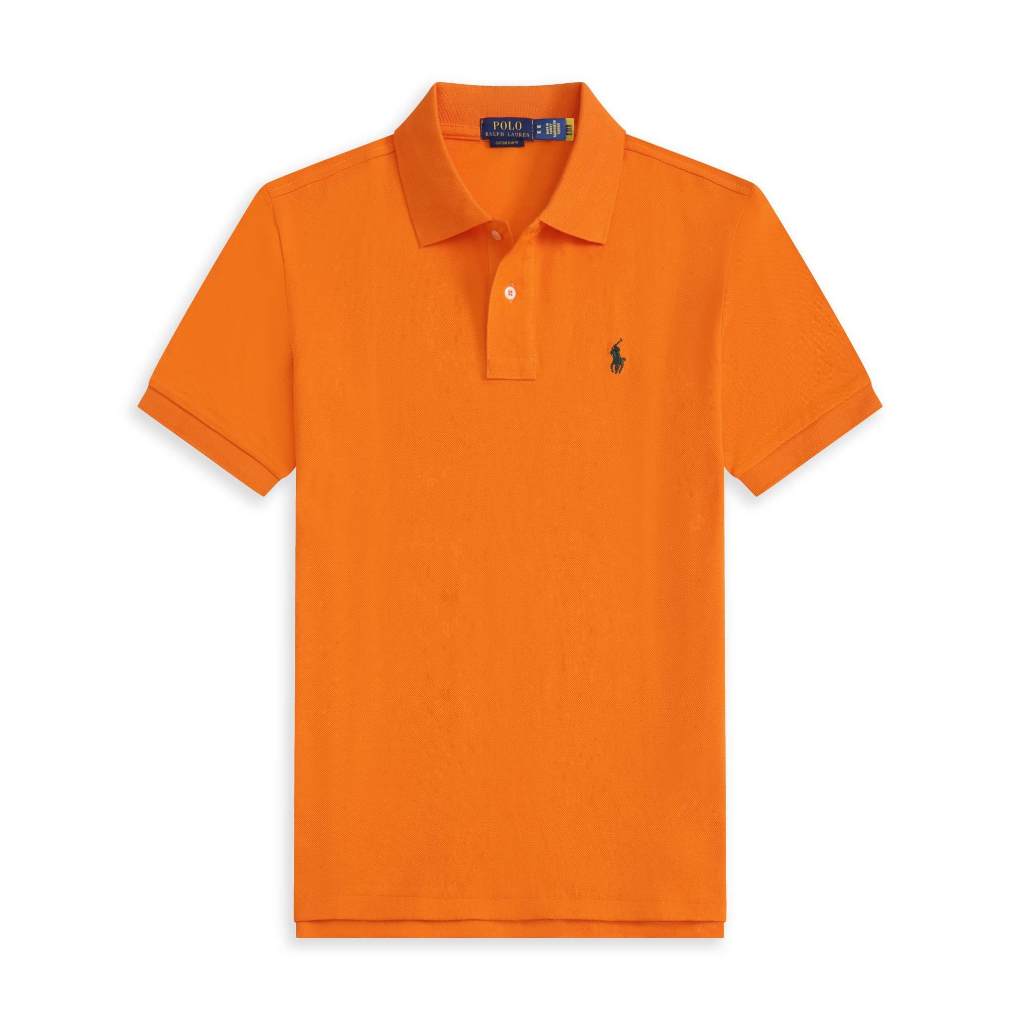 Polo RL Pony Logo pour homme, brodé, en coton uni, grande taille, manches courtes, coupe ample.