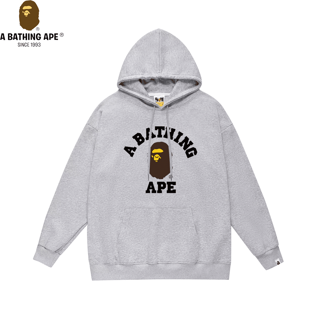 A Bathing APE BAPE-BAPE Classic Ape Head Pattern Letter Logo Printed Hoodie Unisex