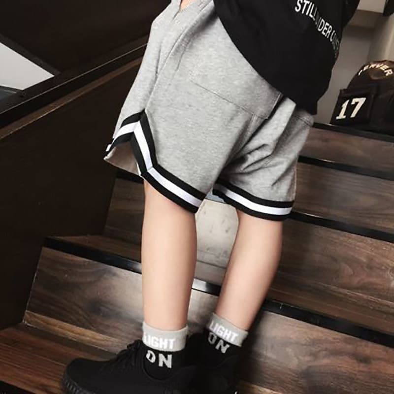 [StripeMotion] Boys' Athletic Shorts - Trendy Striped Design | Comfortable Sports Shorts For Teens