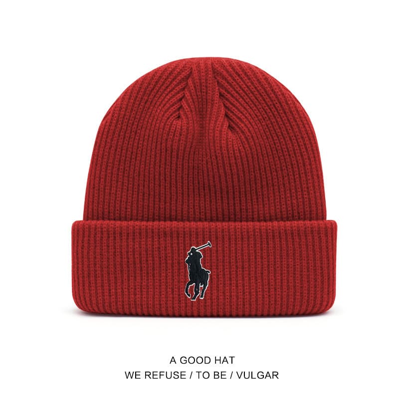 Bonnets en maille Polo pour hommes et femmes, bonnets d'automne et d'hiver, chapeaux chauds et protecteurs contre le froid, chapeaux simples et élé