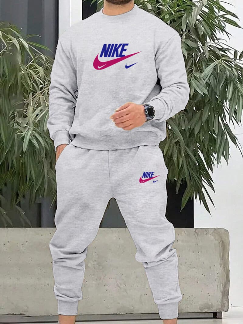 Ensemble deux pièces pour homme : sweat à capuche à col rond et pantalon de sport (collection 2026).