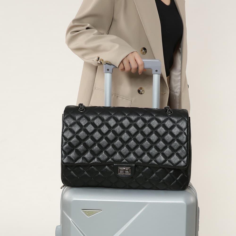 Large capacity diamond chain bag travel bag small perfume bag large crossbody bag Mommy bag luggage short trip bag