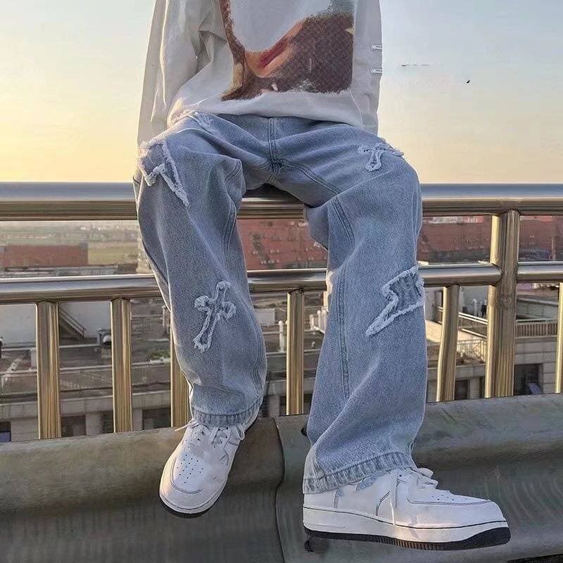 Men's Retro 3D Tailored Jeans - Classic Straight Leg Denim Pants With Vintage-Inspired Construction