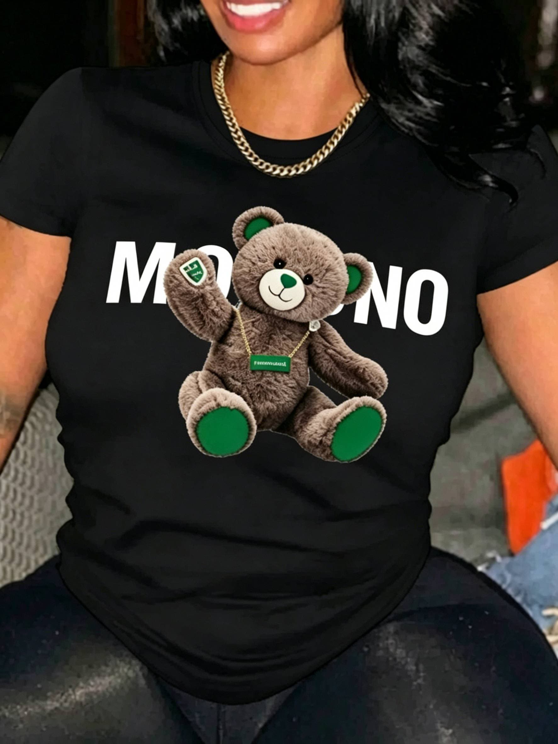 T-shirt tendance été 2026, coupe ample, manches courtes, imprimé