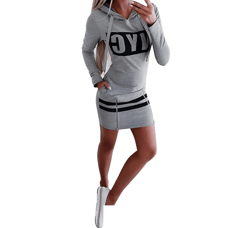 Women's clothing Front Pocket Hoodie Sports Dress Long Sleeve Breathable Soft Comfortable