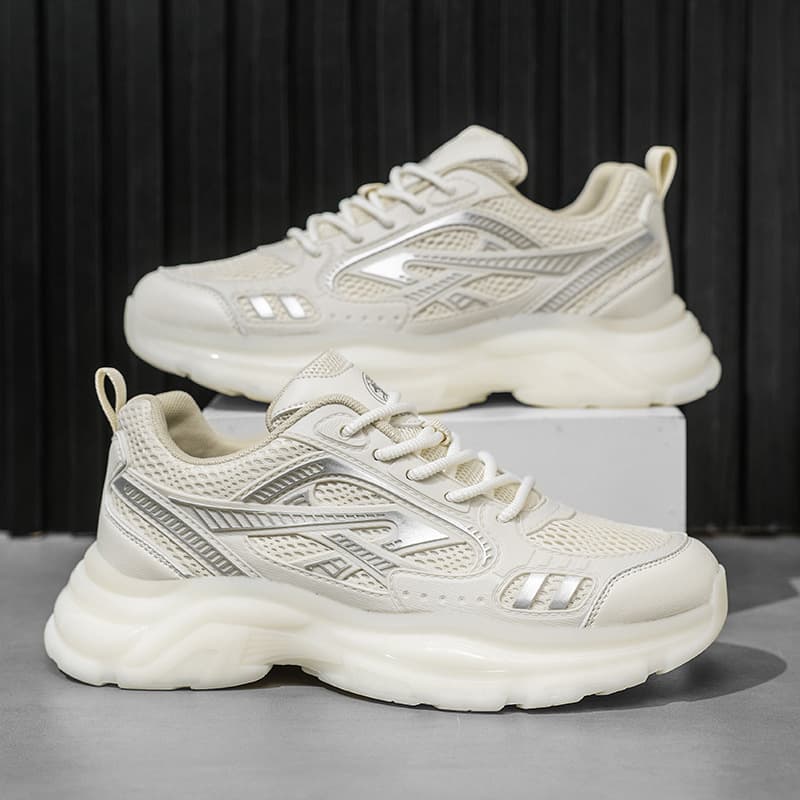 RenMou Sports Shoes Men In Summer, Breathable For Teenagers, Thick Sole, Height Increasing Mesh, Dad Shoes, Trendy Brand, With Exclusive Supply