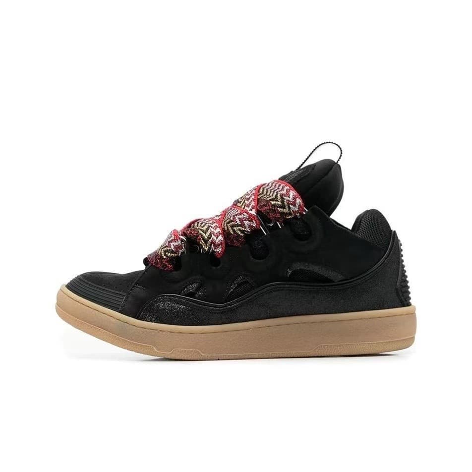 Baskets CURB à empiècements en cuir - Chaussures décontractées unisexes rétro (Nouveauté transfrontalière)