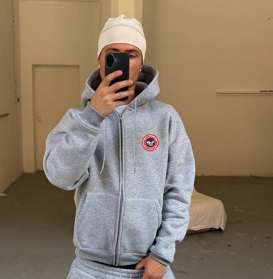 Chemise à capuche à manches longues délavée style rétro américain, pantalon ample et décontracté, costume pull japonais à la mode