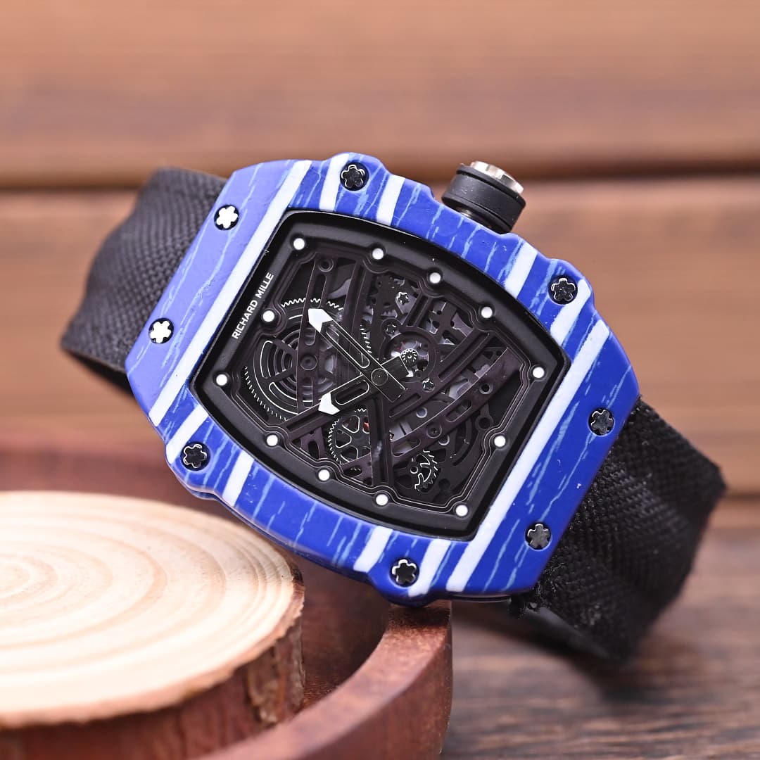 Montres-bracelets ultra-minces pour hommes Charles & Richard avec bracelets tissés : Montres décontractées