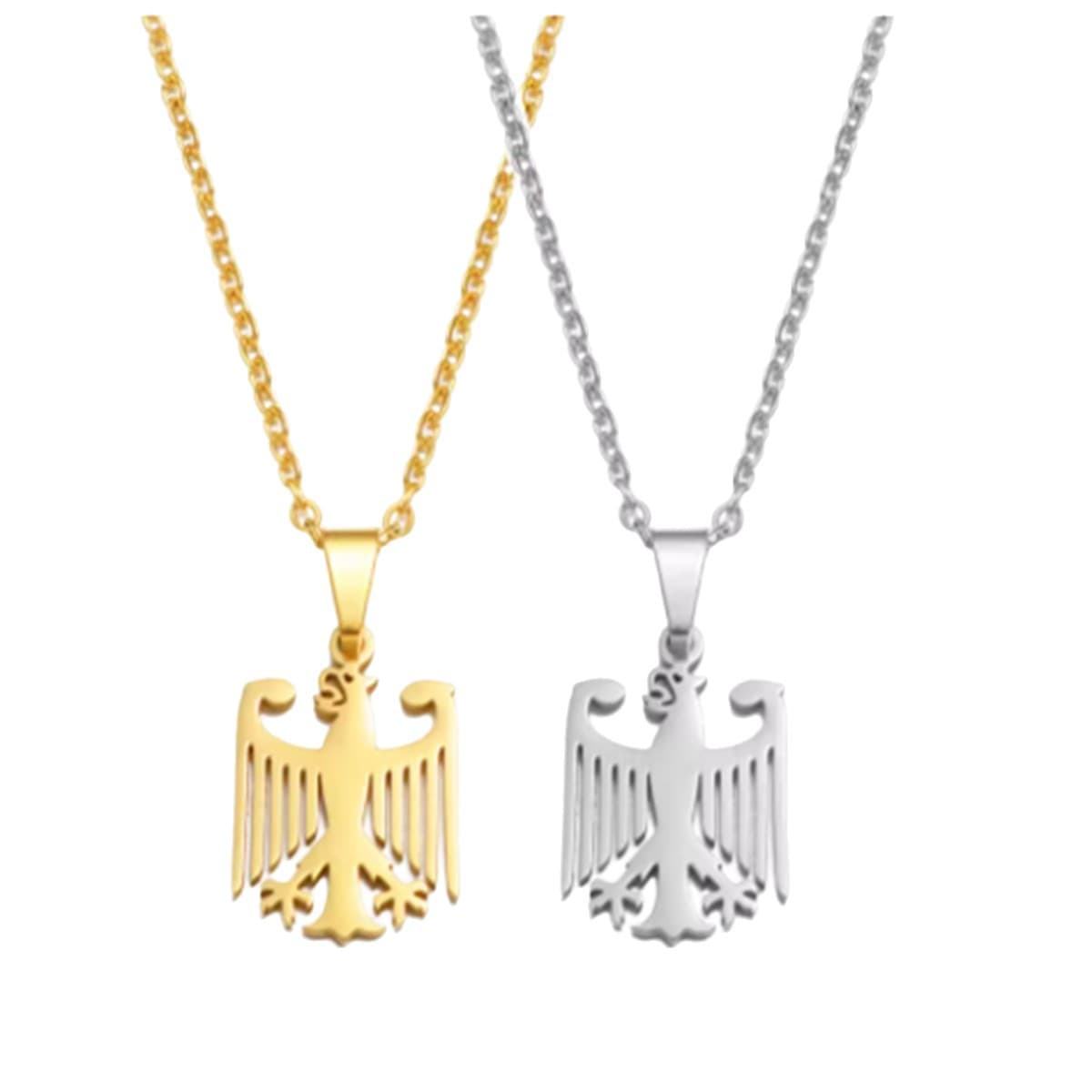 Fashionable Unique Stainless Steel German Eagle Coat Of Arms Pendant Necklace For Women Jewelry Accessory
