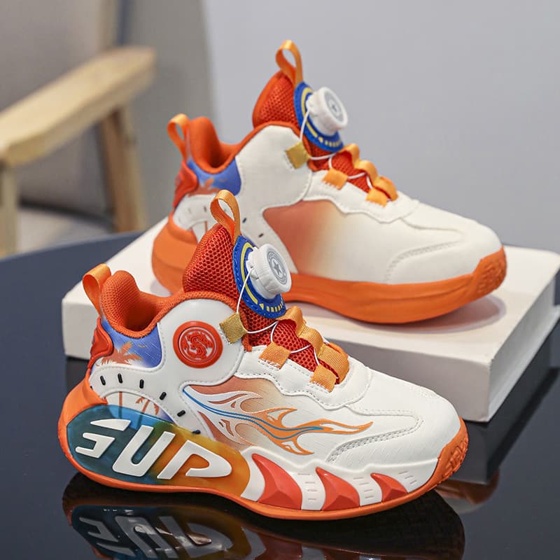 Children's Basketball Boys Girls Sports Friction Sound Summer New Mesh Breathable Lightweight Training Shoes