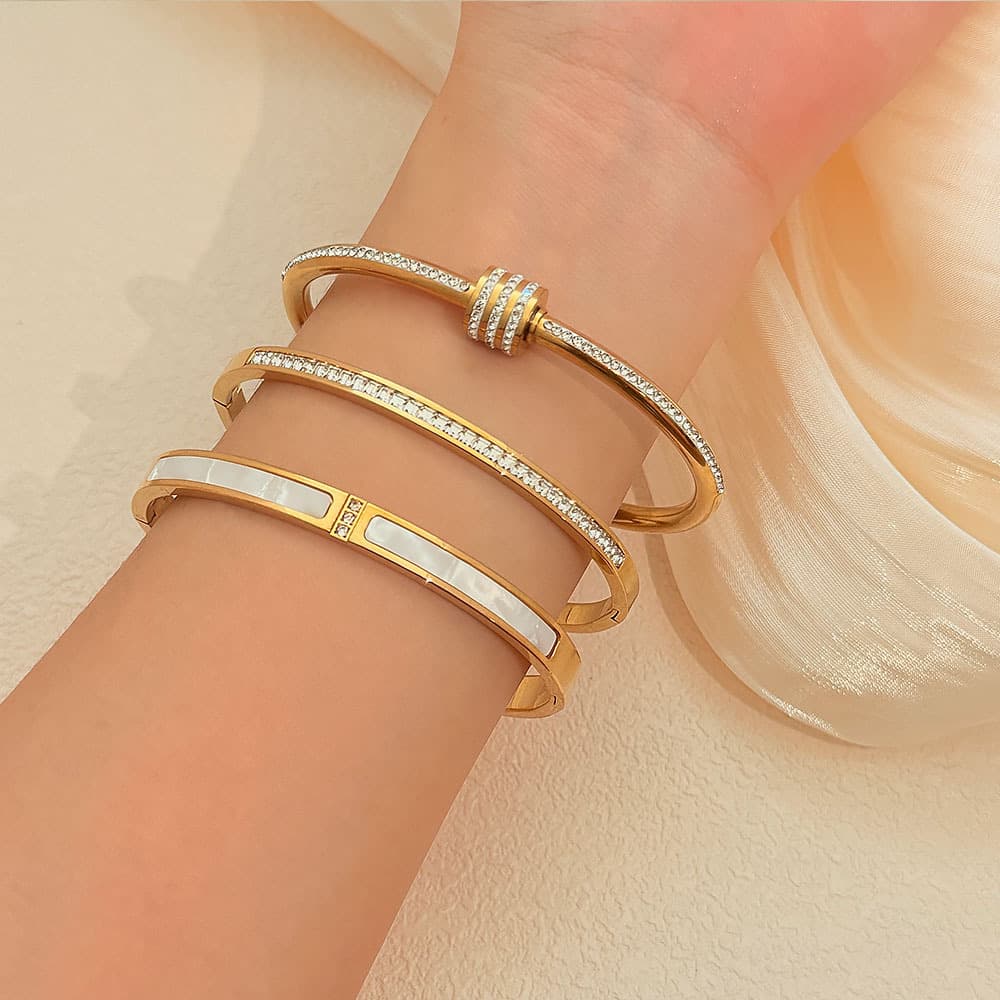 Women's Bracelets Small Waist Bracelet For Women Light Luxury Niche Exquisite Plain Ring Bracelet High Grade Titanium Steel Non Fading Hand Jewelry