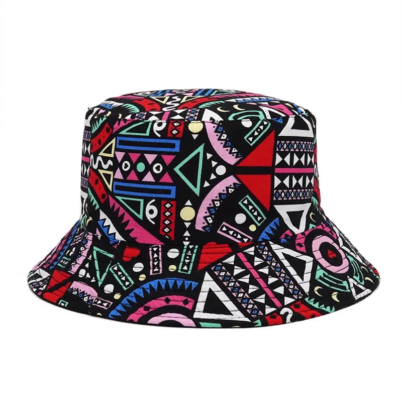 New Arrivals Boho Fisherman Vintage Print Panama Bucket Hat Women Men Reversible Bob Chapeau Femme Retro Hip Hop Cap Gorros