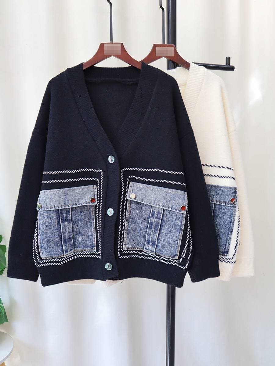 Lazy Style Design Korean Version Of Casual Mid Length Sweater Women New Autumn And Winter Stylish Age Reducing Versatile Tops