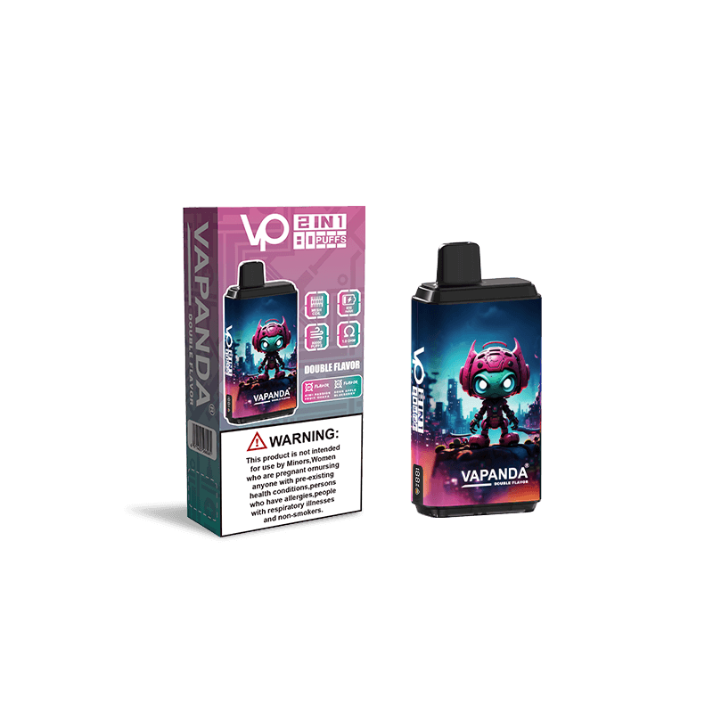 Lot de 10 cigarettes électroniques jetables Vapanda Double Saveur 80K 120K
