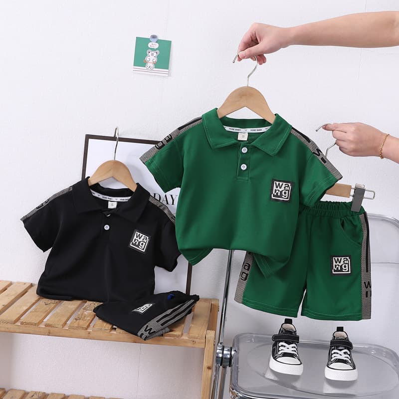 Stylish Boys' Polo Shirt & Shorts Set | Soft Cotton 2-Piece Outfit For Playful Summer Days ​Breathable Cotton Comfort