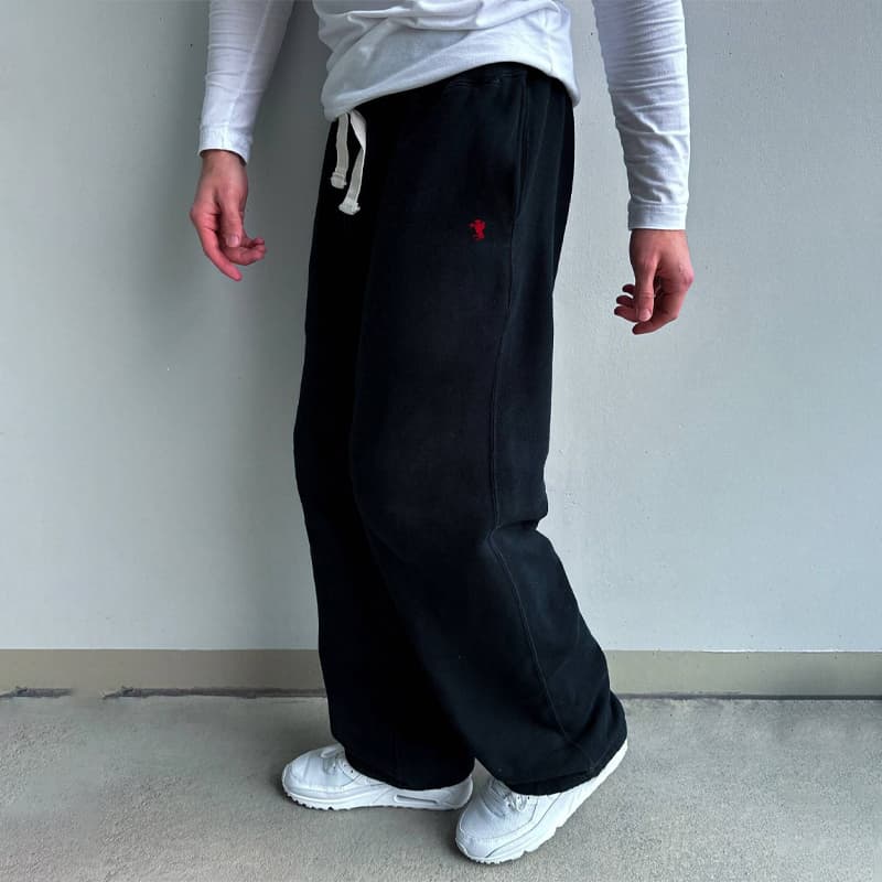 Men's & Women's Streetwear Embroidered Joggers - 90% Polyester Hip-Hop Sweatpants (Light Gray/Black/Pink, S-3XL)