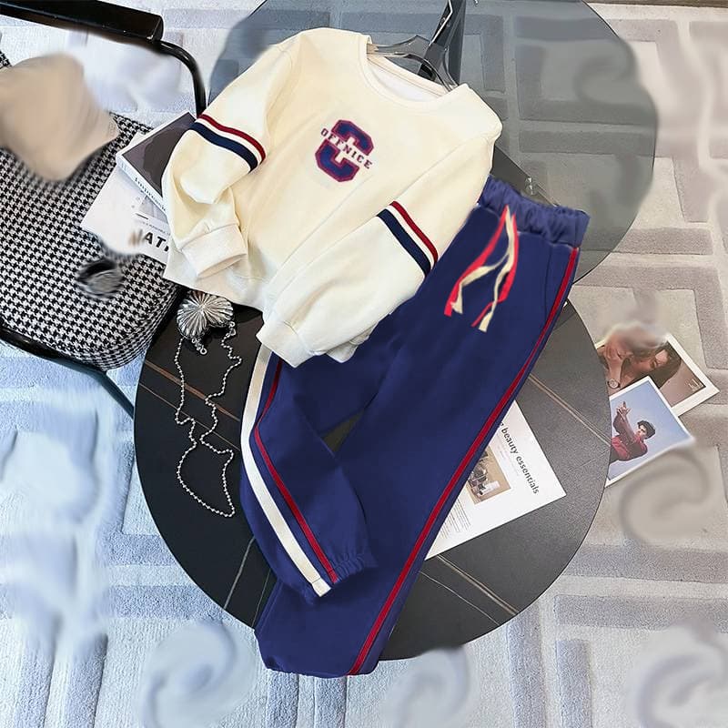 Women's Clothing Autumn And Winter New Velvet Casual Sports Suit For Women Loose Morning Running Sportswear Two Piece Suit
