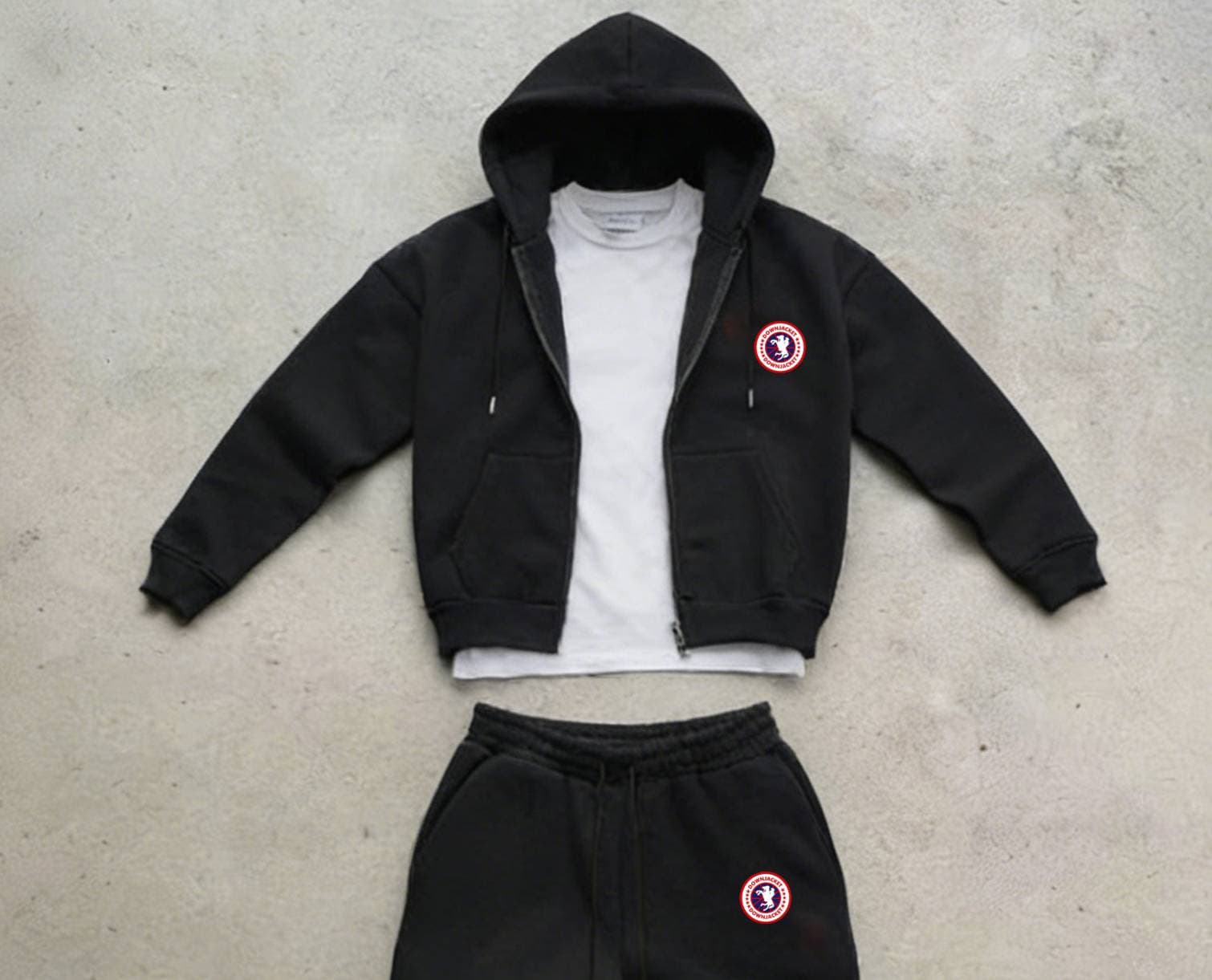 Ensemble sweat à capuche et jogging streetwear pour homme - Pull oversize imprimé, tenue décontractée