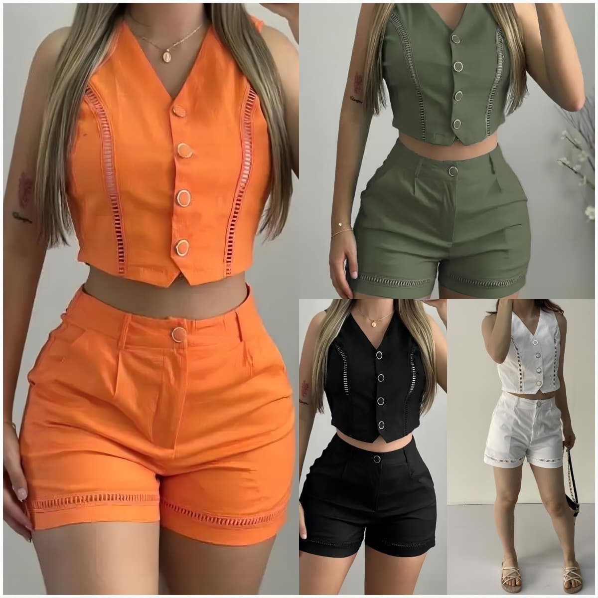 Women's Clothing Fashion Casual Button Vest Suit Women's Clothing
