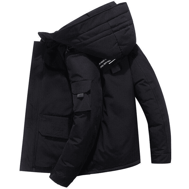 Men's Coat jacket men's short hooded white duck Coat jacket youth fashion brand popular coat