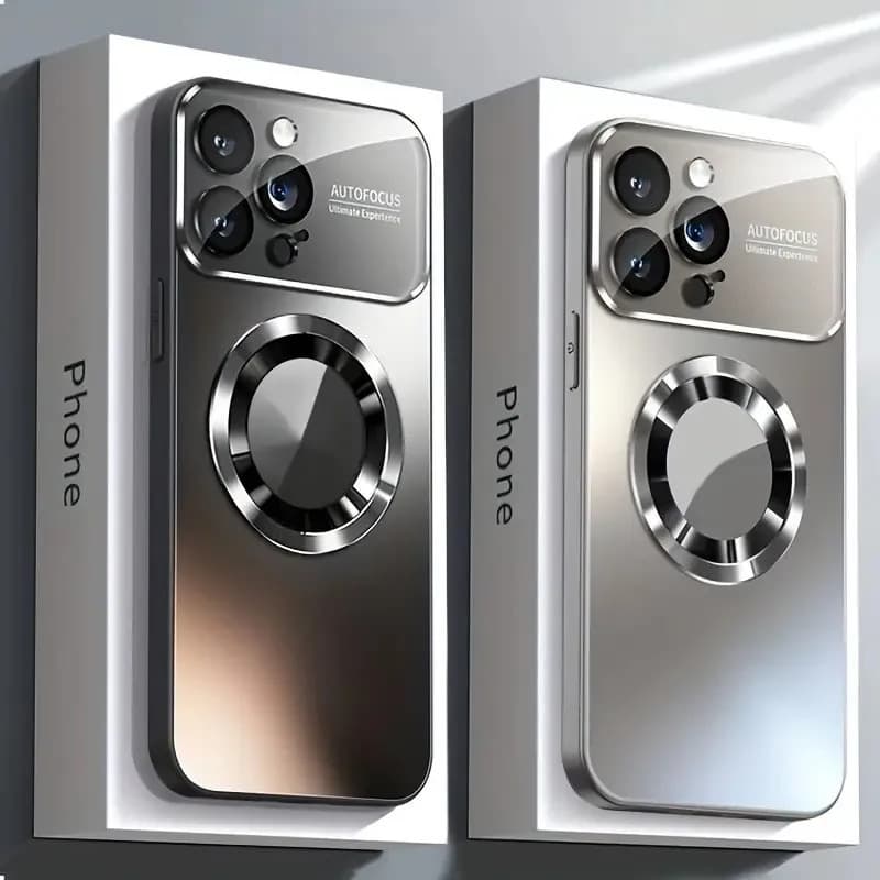 New Titanium Metallic Luxury Matte Case Iphone 17 16 15 14 13 12 11 Pro Max For Glass Lens Cama Protection
