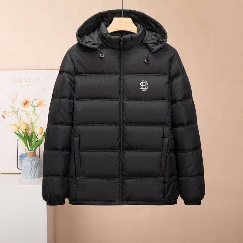 Men's Clothing Men's Autumn And Winter Cotton Casual Hooded Lining Full Edge Light Sweater Couple Jacket Casual Top Solid Color Stitching