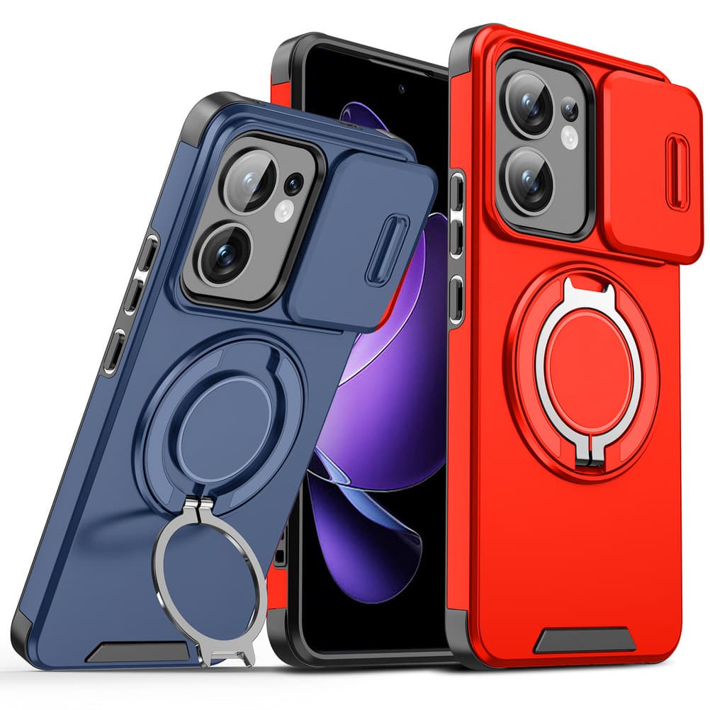 Sliding Camera Protects Phone Case For 13F OPPO Reno 13 Pro Reno13 Metal Bracket Red Cover
