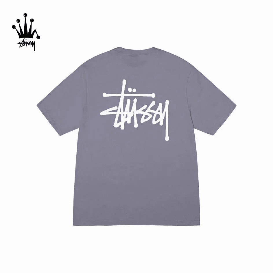 Stussy SS23 Basic St Ü Ssy Tee Letter Logo Printed Round Neck Hooded Short Sleeve T-shirt For Couples