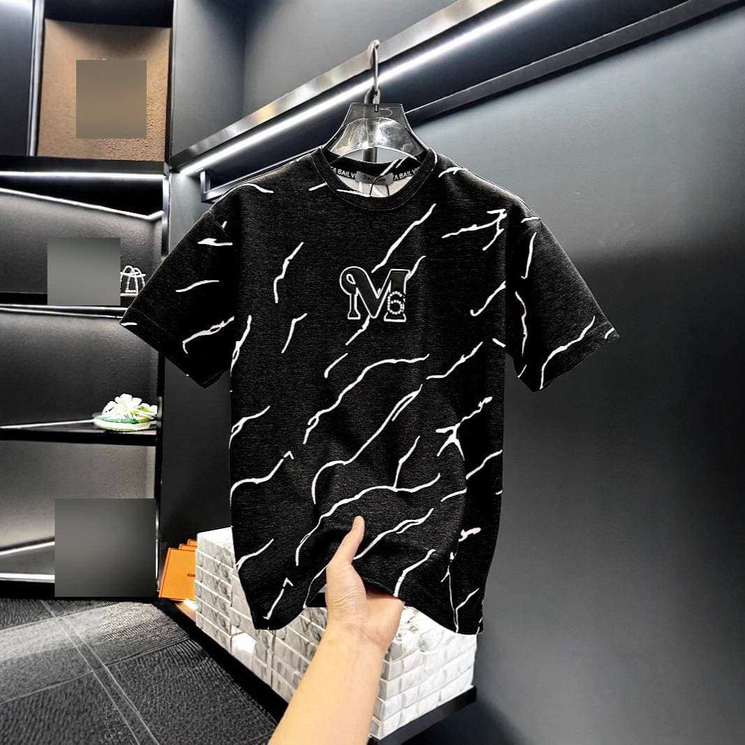Men's Clothing Men's Ripped Short Sleeve T-Shirt Trendy Loose Fit High End Summer Top Collection For Formal & Casual