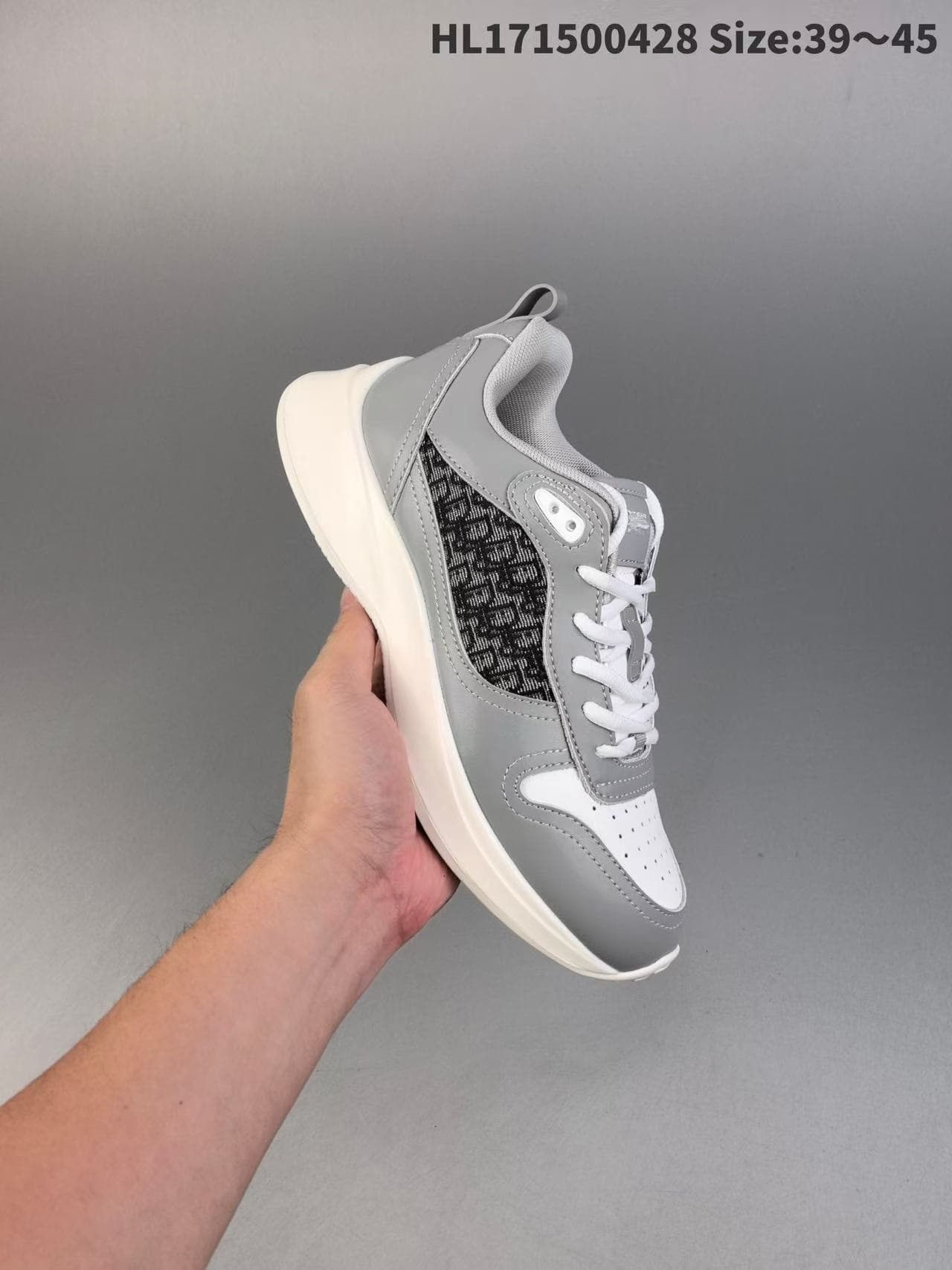 DIIOR B25 Chaussures décontractées basses en cuir à bout rond et lacets pour hommes