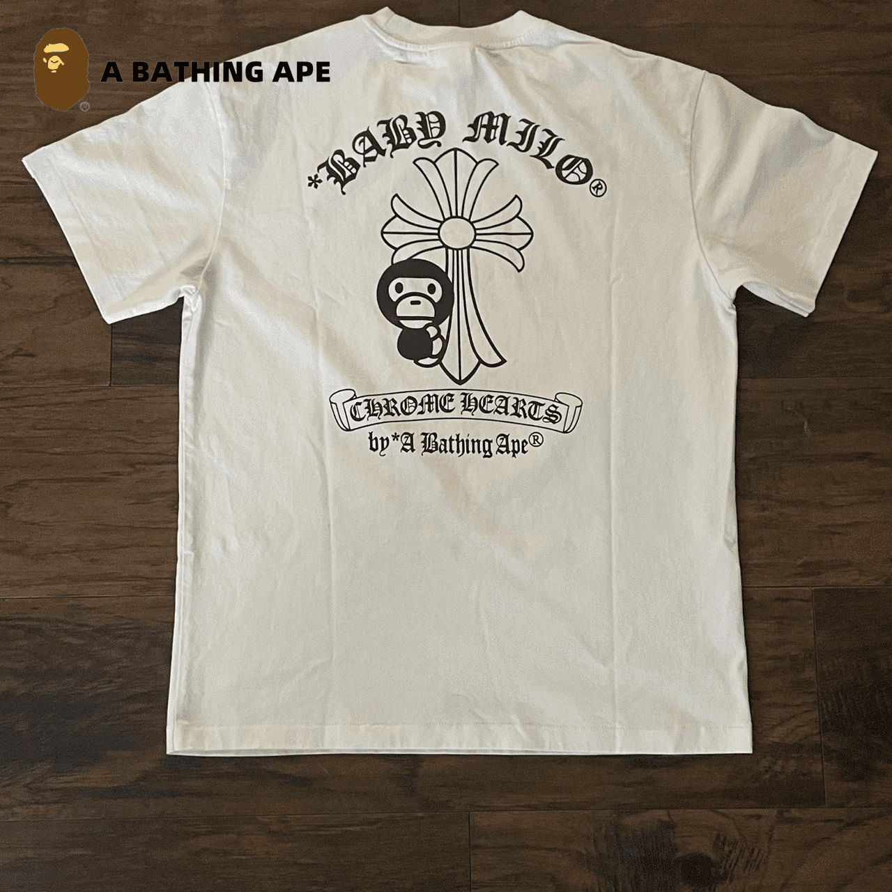 A BATHING APE BAPE-APE Creative Cross Letter Pattern Male Female High Quality Cotton T-Shirt-4