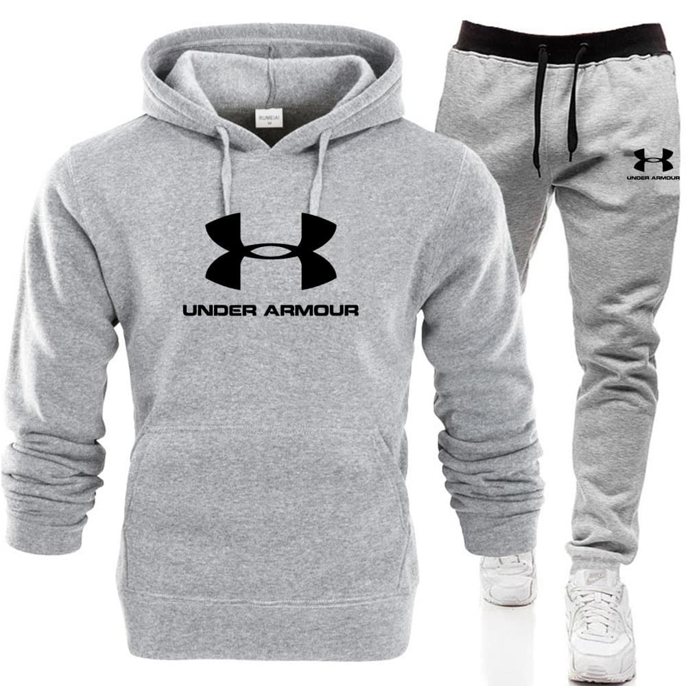 Pull à capuche pour hommes + pantalon costume automne et hiver en peluche impression chaude costume décontracté sweat costume