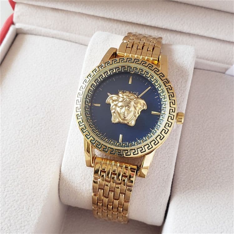 Montre à quartz classique de marque de luxe avec grand logo pour femme, cadeau de Noël