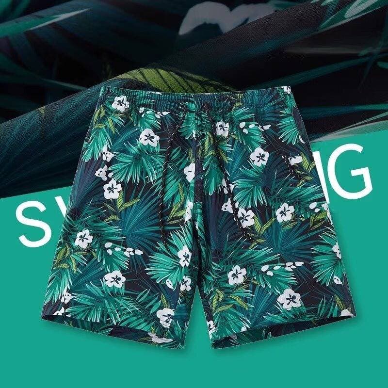 Men's Clothing Beach Shorts Quick Drying Loose Fitting Large Size Trunks Hot Spring Vacation Swimming Shorts