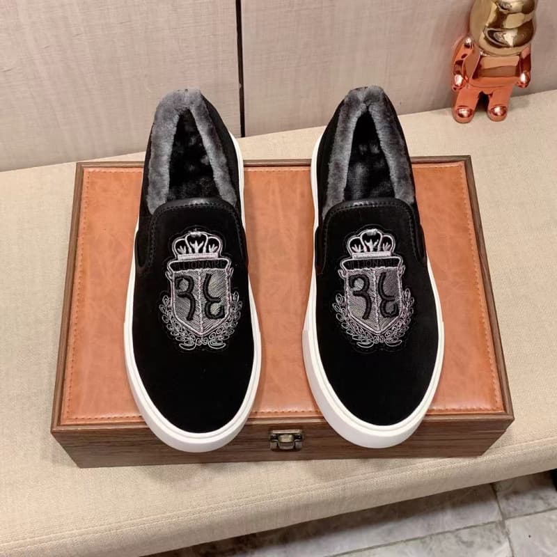 New Style Winter Men's Business Loafers Slip-On Warm Fleece Casual Sneakers