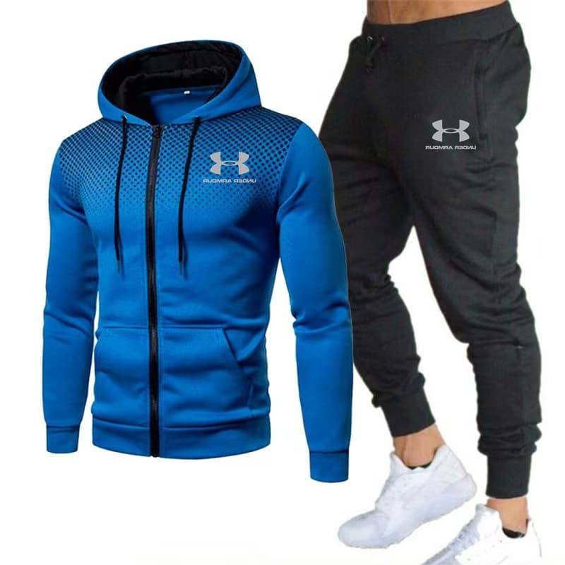 Ensemble de sport pour homme 2026 : sweat à capuche et pantalon deux pièces.