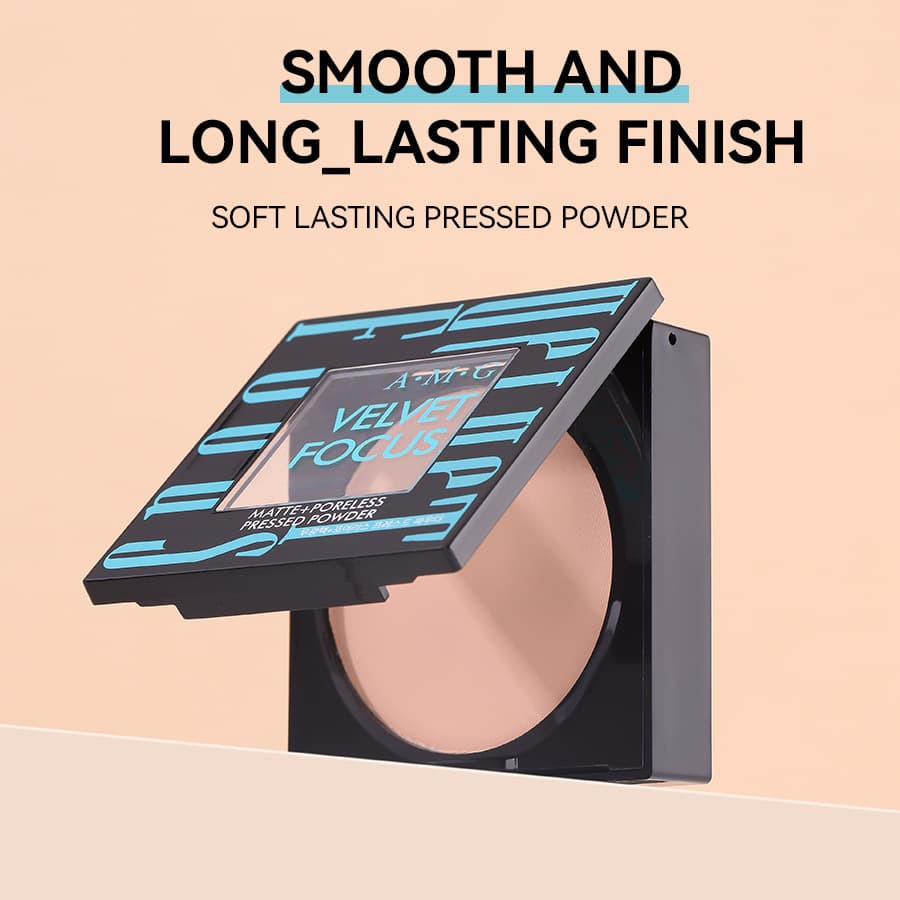 AMG Square Powder Palette - Multi-Color Waterproof Long-Lasting Full Coverage Brightening Smudge-Proof Powder