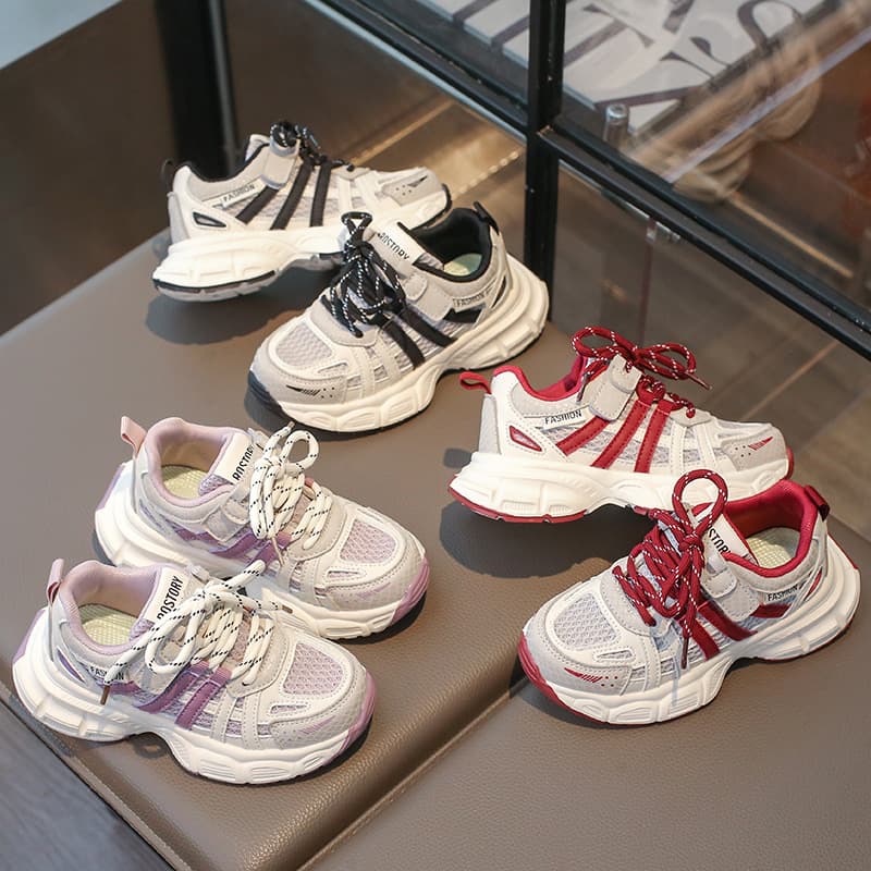 2025 Spring And Autumn New Mesh Dad Children's Lightweight Student Sports Shoes Wholesale Dropshipping Non-Slip