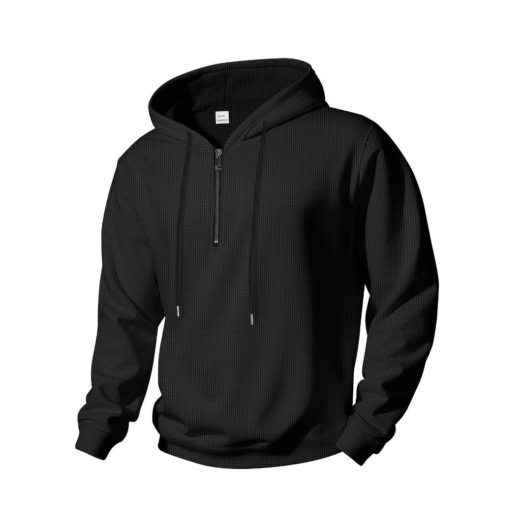 Sweat-shirt à capuche et col montant pour homme, demi-fermeture éclair, idéal pour les loisirs et les sports de plein air, nouvelle collection automne