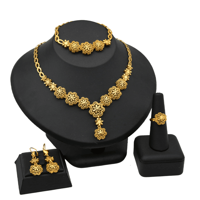 Jewelry set Women's necklace Earrings Ring bracelet bride