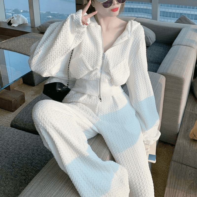 Women's Clothing Autumn New Style Fashionable Women's Suit Leisure Sports Fashion Running Suit Two Piece Suit Trendy
