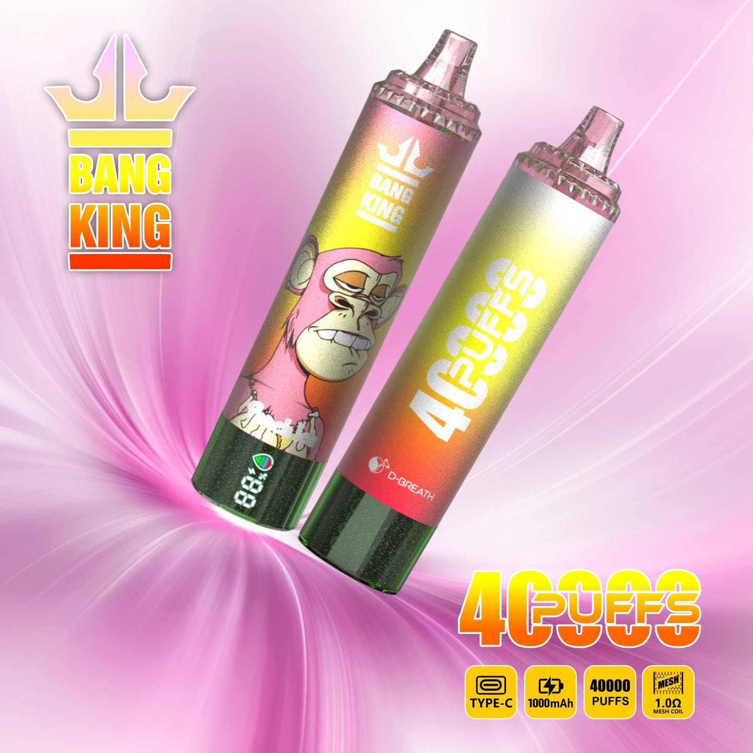 Cigarettes électroniques jetables BANG KING 40K PUFFS grande capacité et multi-saveurs,