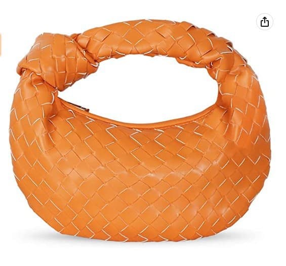 Sac à main tissé, petit pain rond en forme de nuage