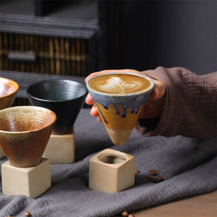 Stoneware mug creative ceramic retro coffee cup