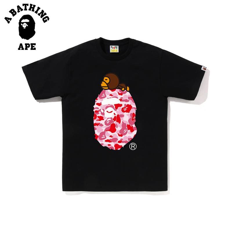 T-shirt à manches courtes pour homme avec imprimé gorille et camouflage A BATHING APE