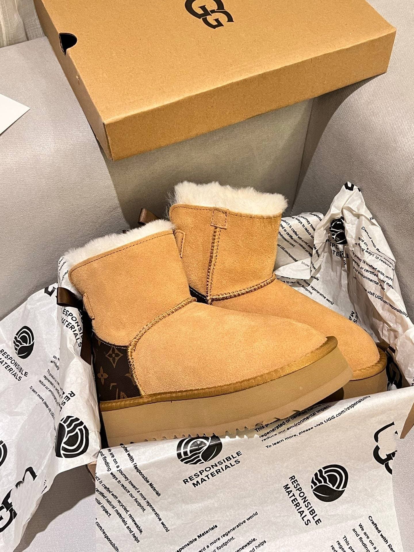 Bottines à plateforme Lowmel Sand Trainer de créateur Tazz Tasman pour femme en peau de mouton Australie