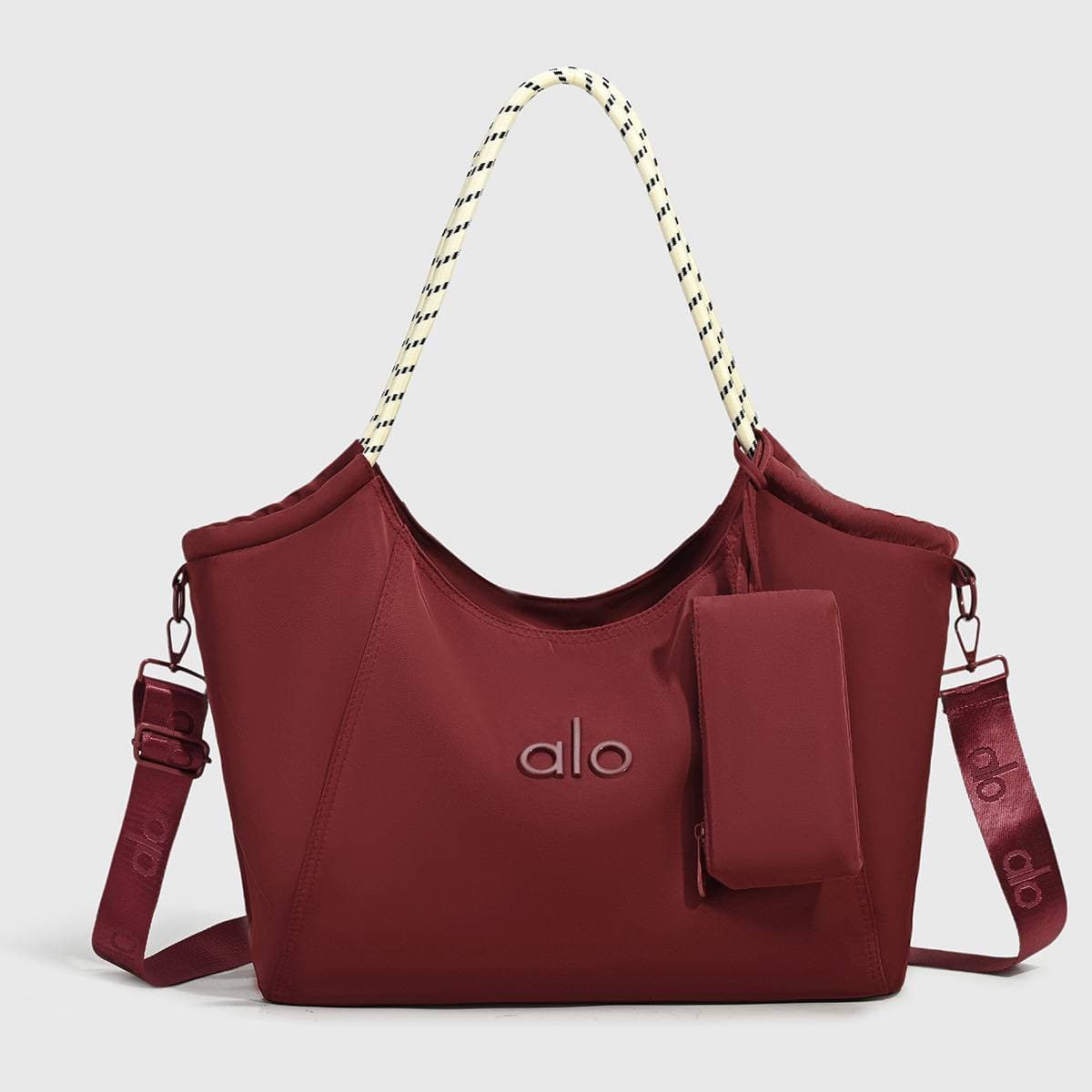 Sac bandoulière ALO en nylon, grand format, portable et décontracté.
