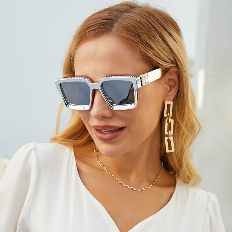 Diamond Framed Sunglasses, Female Internet Celebrity, Millionaire, Same Style Sunglasses, Male Fashion Shades