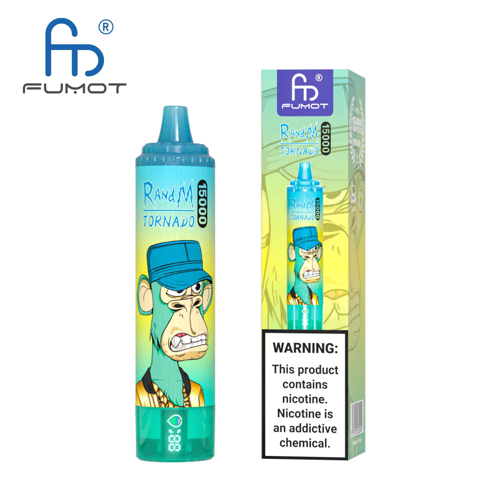 15PCS 15000 Puffs RANDM TORNADO Fraise Kiwi Saveur Fruitée Jetables Vape Cigarettes Électroniques Appareil Kit De Démarrage
